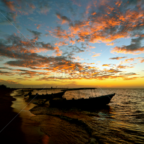 Sunset at Celestun by Carlos Casillas - Landscapes Sunsets & Sunrises