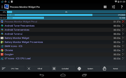 Process Monitor Widget Pro