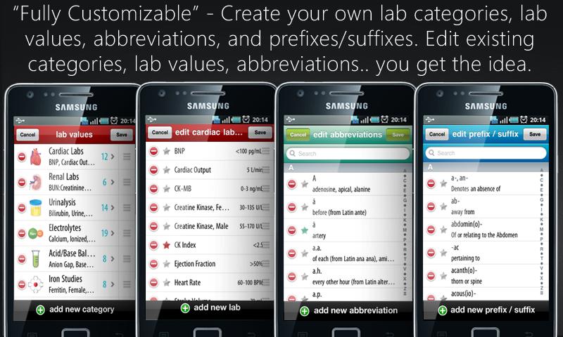    Lab Values + Medical Reference- screenshot  