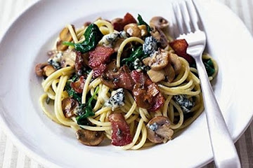 Creamy mushroom spaghetti