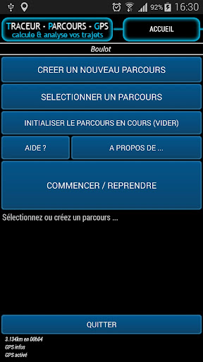 Traceur Parcours GPS