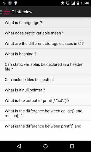 C interview QA