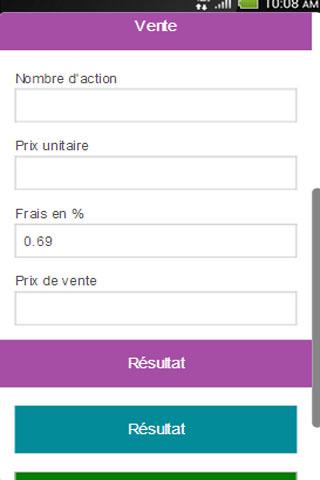 Calcul Bourse App