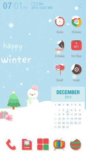 免費下載個人化APP|dog cute’s winter Atom theme app開箱文|APP開箱王
