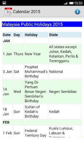 免費下載生產應用APP|Malaysia Calendar 2015 Widget app開箱文|APP開箱王