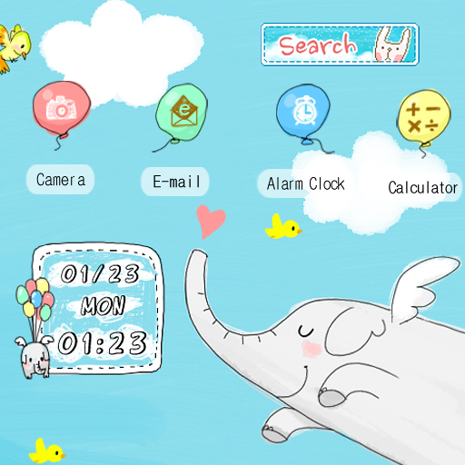 CUKI Theme Blue Elephant LOGO-APP點子