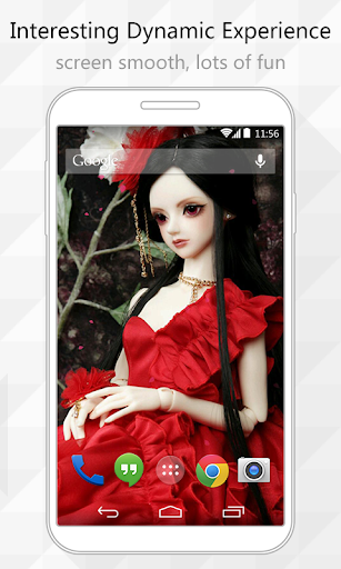 【免費個人化App】Red Doll Live Wallpaper-APP點子