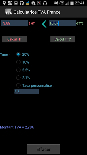 Calculatrice TVA France