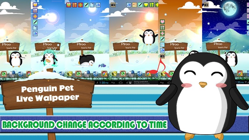 Penguin Pet Live Wallpaper Screen 3