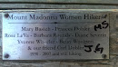Mt. Madonna Women Hikers Memorial Marker