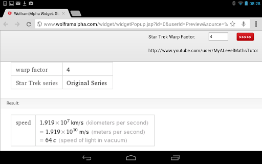 【免費教育App】StarTrek Warp Factor Calculate-APP點子
