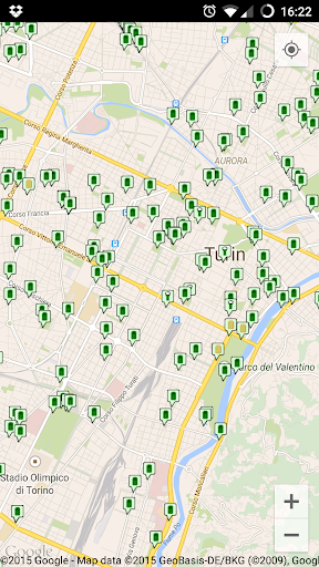 Torino fountains map