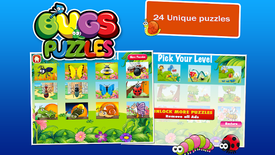 Preschool Puzzles: Bugs Jigsaw Screenshots 7