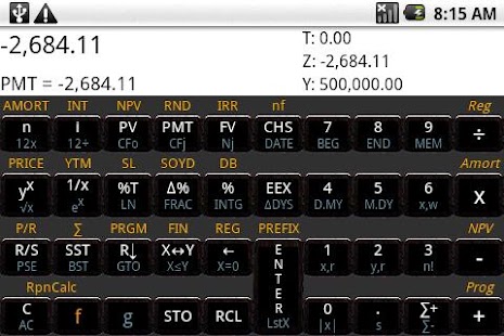 RpnCalc Financial -- HP 12C