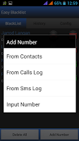 Easy BlackList - Call Sms - APK Screenshot Thumbnail #5