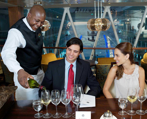 Reserve a seat at Chef's Table in Chops Grille aboard Allure of the Seas for an exclusive dining experience and tasting with fine wines.