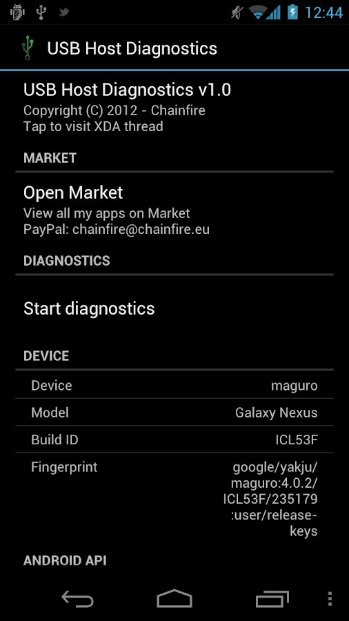 USB Host Diagnostics - screenshot