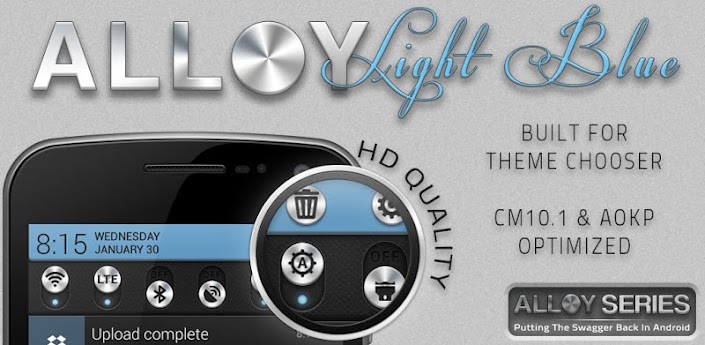 free download android full pro mediafire qvga tablet armv6 apps themes games Alloy Light Blue Theme CM10.1 APK v1.4.3 application