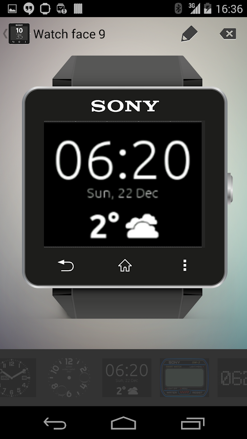faces watch sony 2 smartwatch