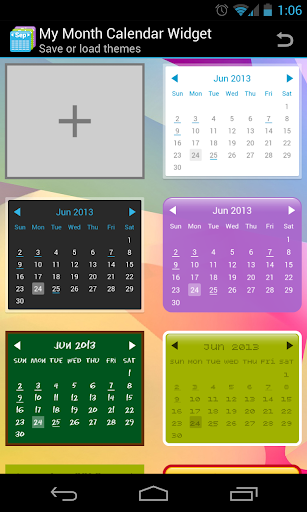 My Month Calendar Widget