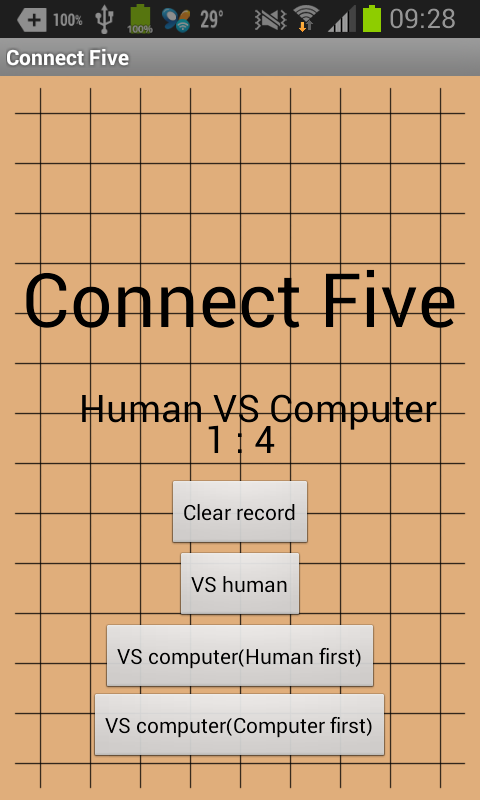 ConnectFive Screen 1