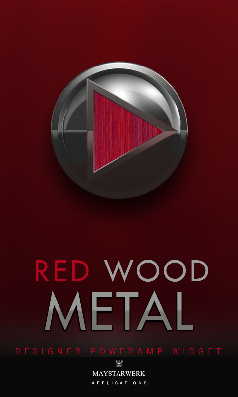 Android application Poweramp Widget Red Wood Metal screenshort