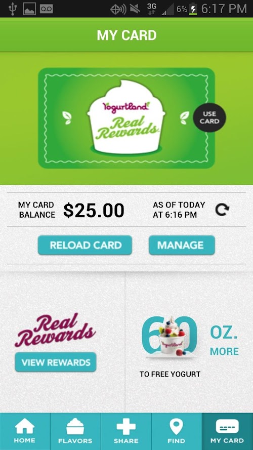 Android application Yogurtland screenshort