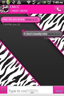 Free Download GO SMS THEME/PinkZebra1 APK