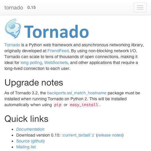 python tornado doc