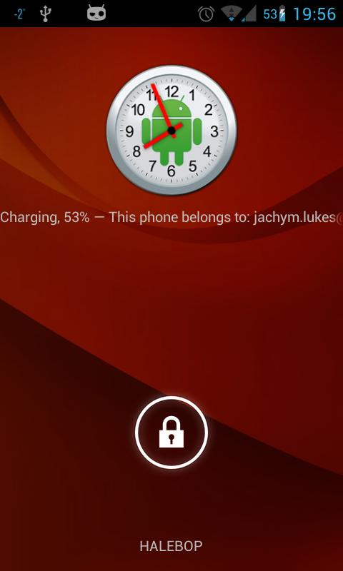 Lockscreen Android Clock HD Screen 3