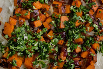Chipotle Sweet Potato Quesadilla with Cilantro Gremolata