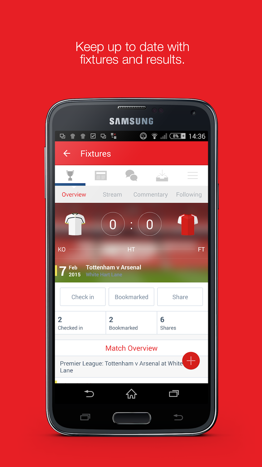 Fan App for Arsenal FC Screen 1