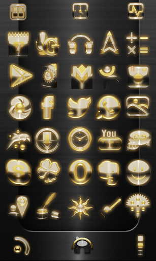 【免費個人化App】GO Launcher Theme Gold Glow-APP點子