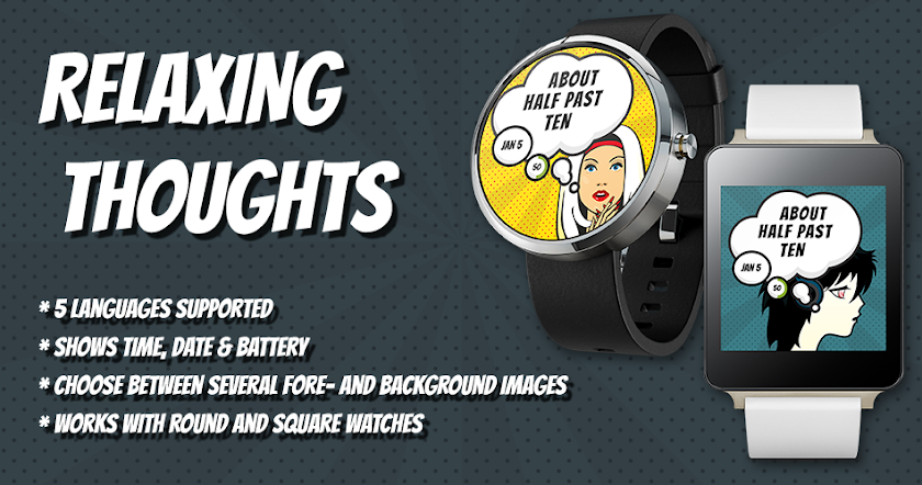 Relaxing Thoughts - Watch Face Screen 1