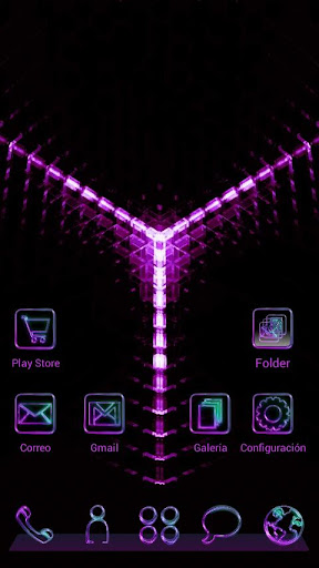 Next Launcher Theme GlowPurple