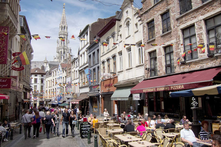 Cafes in Brussels, Belgium.