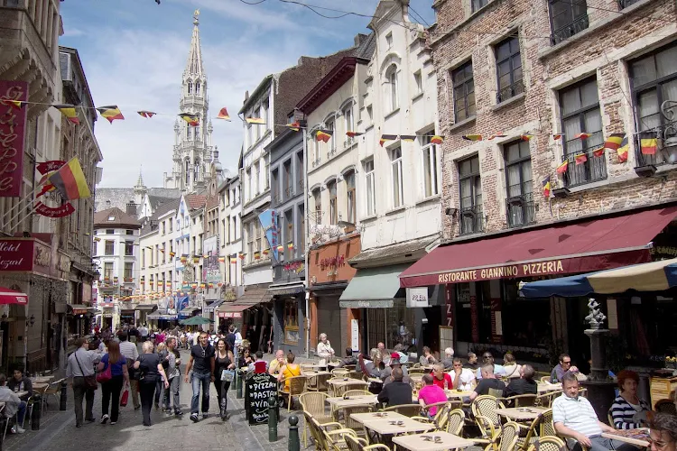 Cafes in Brussels, Belgium.