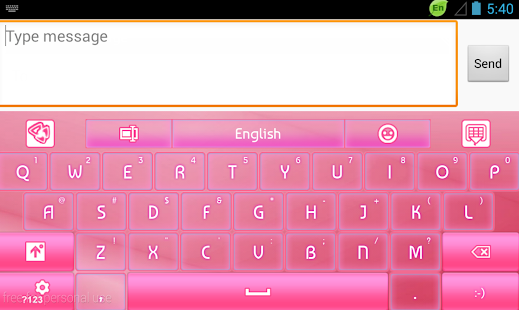 GO Keyboard Pink Satin Screenshots 4