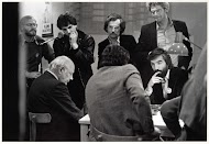 De PvdA partijtop bespreekt de verkiezingsuitslagen