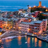Vernazza, Italy at dusk. by Gale Perry -  