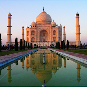 The Taj Mahal at Agra,  India by Mrinmoy Ghosh - Buildings & Architecture Statues & Monuments