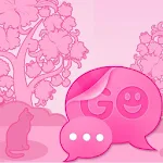 Cover Image of 下载 GO SMS Pro Theme Pink Cat 3.7 APK