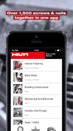 Hilti Screw Nail Selector