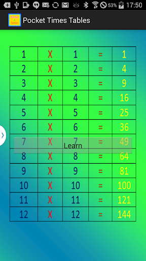 Pocket Times Tables 2.0