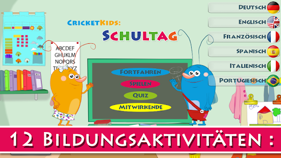 Android-Anwendung Cricket Kids: School Day Screenshot