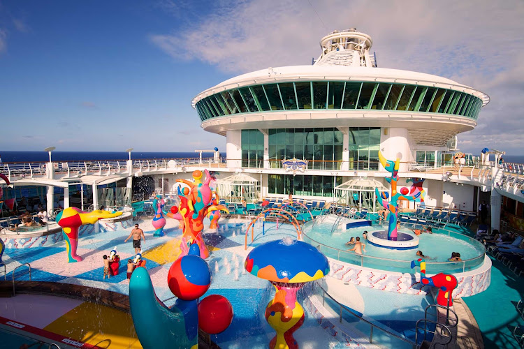 The  H2O Zone waterpark is a favorite with kids on Freedom of the Seas.