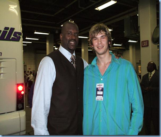 Fesenko and Shaq when Fess was working @ IMG with David Thorpe