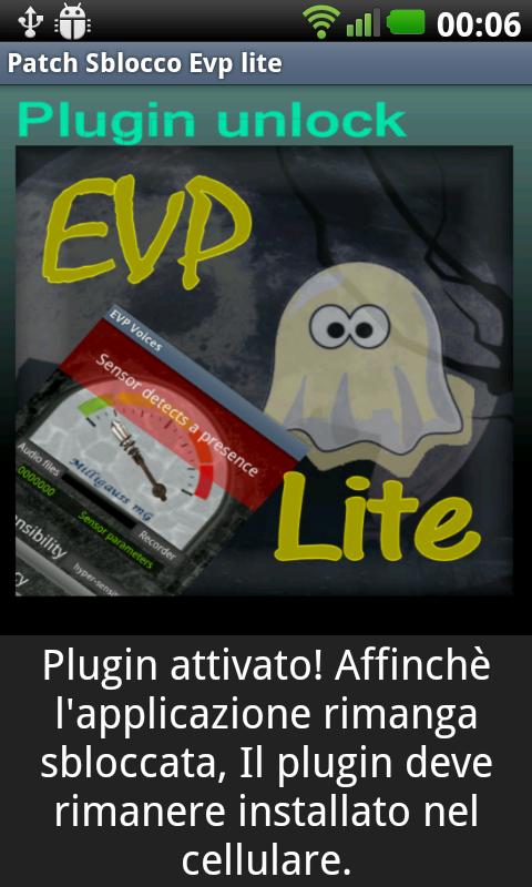 Android application Plugin di sblocco "Evp Lite" screenshort