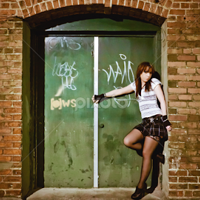Devil at the Door by Dayton Brown - People Portraits of Women