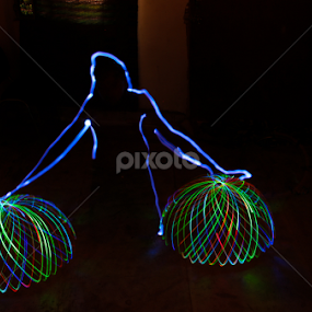 Alien with domes by Shobhit Tiwari - Abstract Light Painting